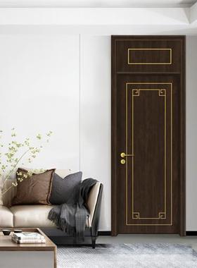 新中式木门房门卧室门套装门室内门免漆门碳晶门生态门实木复合门