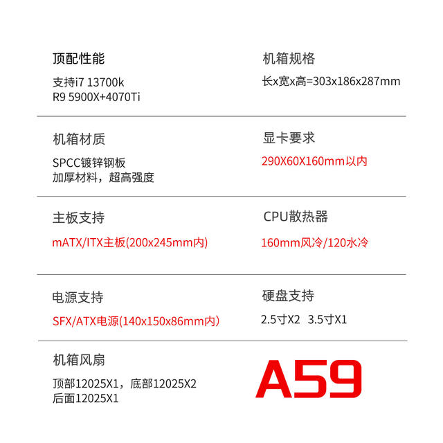 Baozi Xingren A59 compact mini chassis small