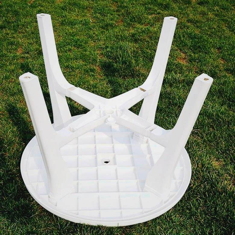 圆桌大排档纯白塑料沙滩加厚款可插室外桌椅套件户外桌椅桌椅庭院,淘宝优惠券,粉丝福利购,淘宝优惠卷