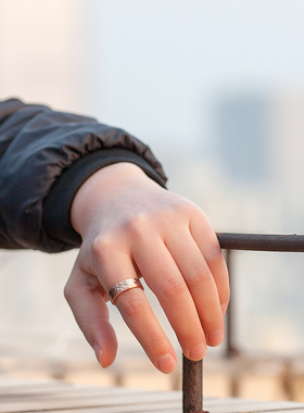 新款纯红铜紫铜戒指复古梅花花朵磁性指环男女通用首饰节日礼物