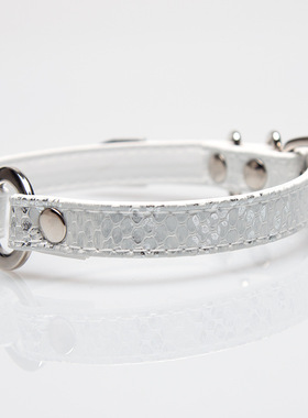 蓝色蛇纹O环项圈辣妹氛围感