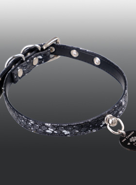 黑蛇纹蝴蝶结choker项圈女酷妹