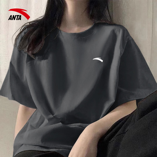 安踏速干短袖女2025夏季新款跑步上衣大码半袖速干透气凉感T恤女