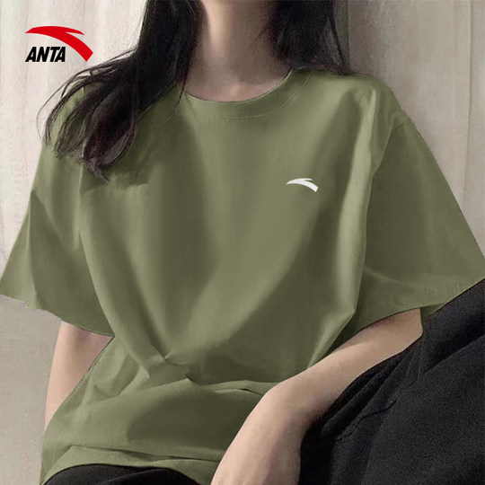 安踏速干短袖女2025夏季新款跑步上衣大码半袖速干透气凉感T恤女