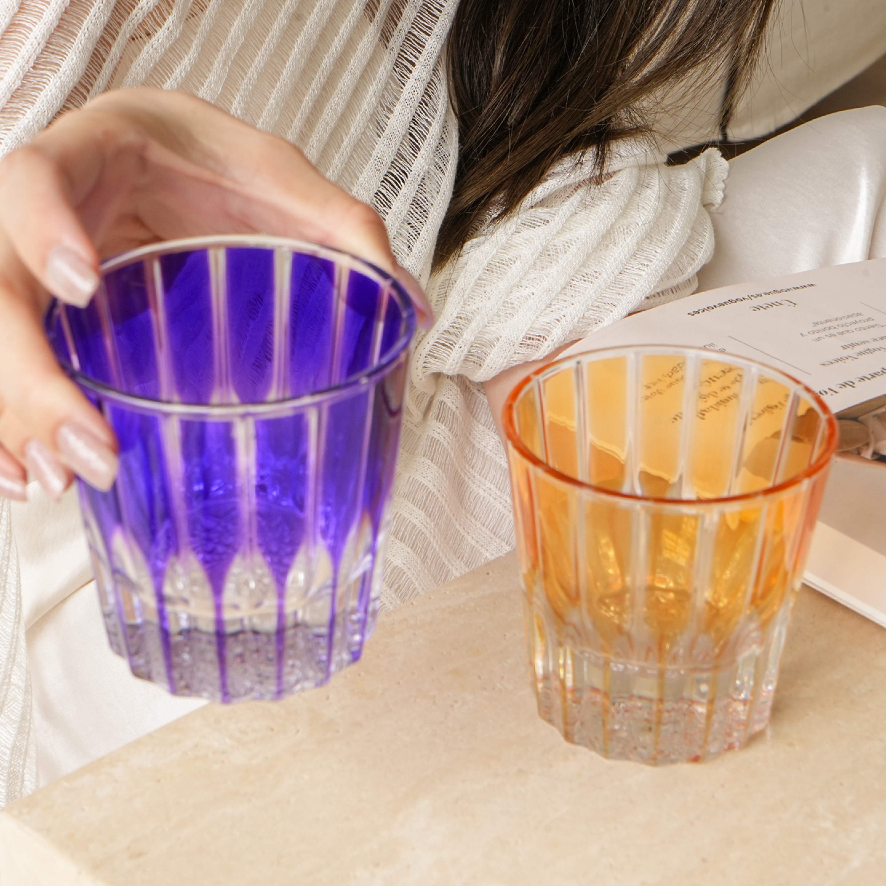 Texdream织梦 星芒杯 威士忌水晶玻璃杯ins轻奢鸡尾酒杯饮料杯子 - 图0