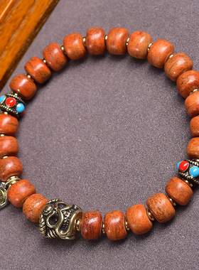 藏传回流老料骆驼骨文玩佛珠念珠手串藏式文玩男女手链