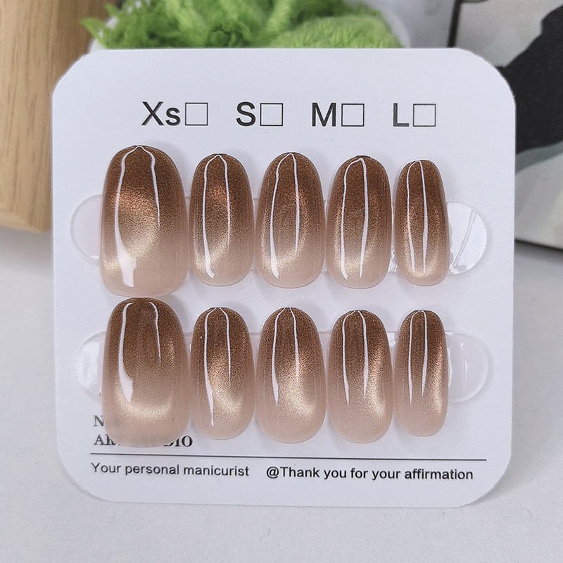 穿戴甲2025新款高级感闪亮冰透短款美甲贴片显白手工甲高级感气质,淘宝优惠券,粉丝福利购,淘宝优惠卷