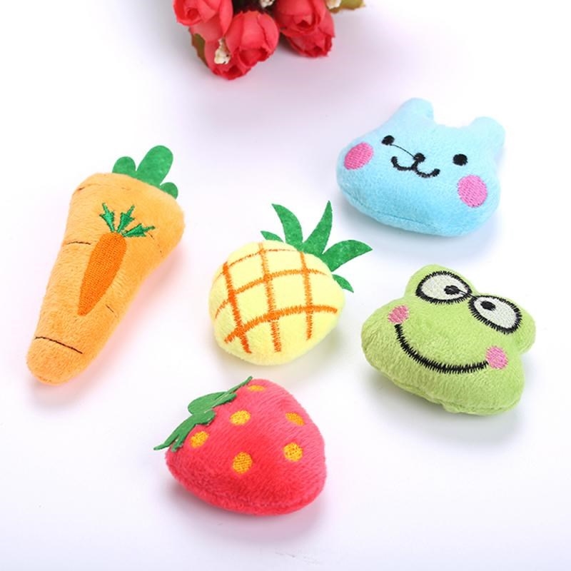 1pcs Fruits And Animals Design  Toy nip Toy Cute Mini - 图1