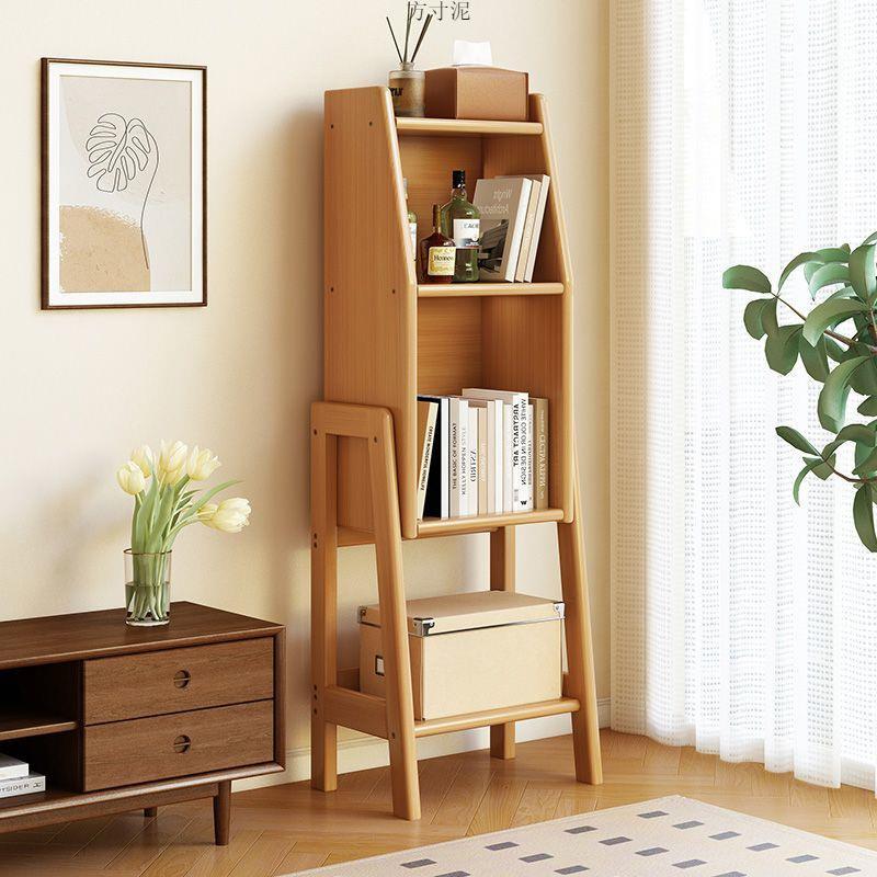 家用小书架置物架落地书柜简约客厅靠墙储物柜电视边柜多层展示柜 - 图2