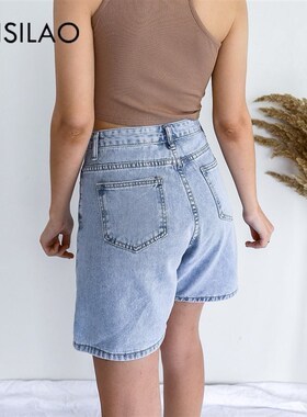 速发ZuISILAO  Sid Kee-legth Deim Shorts Wo SHmr 202