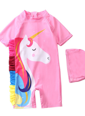 速发1~7Y Ba Girls Swimmigsuit  Piece Girls Swiiwr Chml