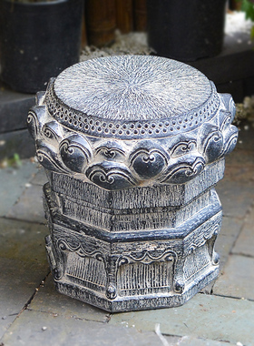 速发新子式民宿农家莲花庭院别墅门口花中景观装饰摆件人造石墩园