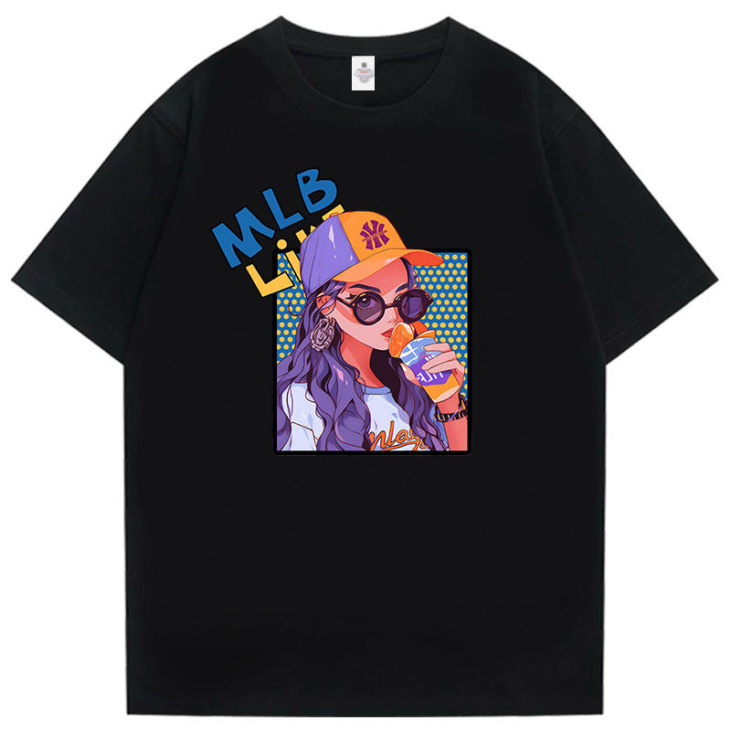 情侣短袖t恤2024新款夏季宽松nasa初高中生青少年纯棉联名男F7