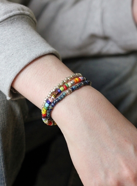 御幸米珠纯银配饰日系延长链手串