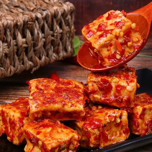 湖南特产无油腐乳霉豆腐乳香辣臭豆腐下饭菜调料大瓶好吃解馋下饭 - 图2