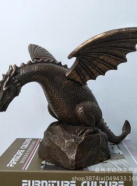 热销树脂工艺摆品喷水水恐龙摆室外园艺装饰喷水恐龙恐龙件件无喷