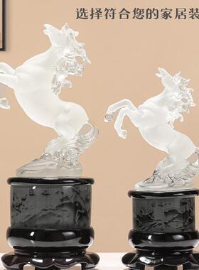 僮烨水晶马摆TY376083工艺品马到客成功家居厅办办公室装饰件品公