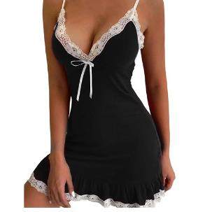 Sexy lingerie plus size sexy suspender dress pajamas - 图2