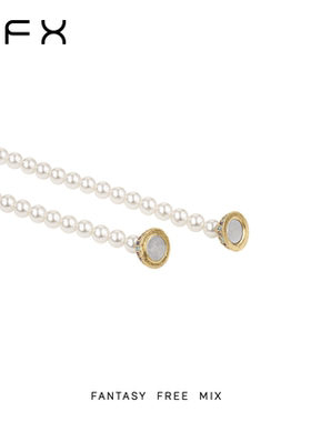 弗弗西FFX【霓虹】磁吸七彩灯球优雅珍珠项链
