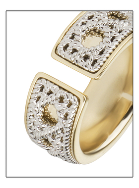 弗弗西FFX金银双色精致戒指女【天空之镜】静奢风小众设计食指戒