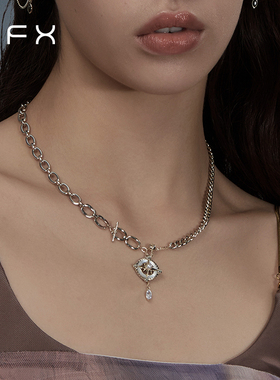 弗弗西FFX女黑蝶贝项链