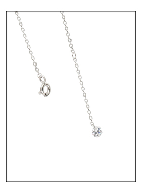 弗弗西FFX925纯银【星星糖】紫色合成立方氧化锆石项链粉色锁骨链