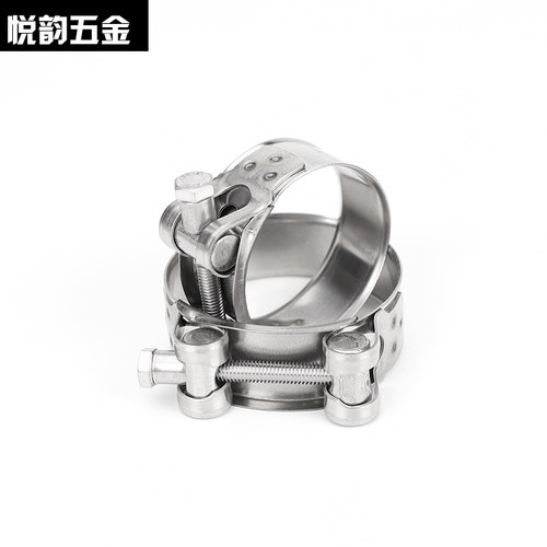 304不锈钢强力喉箍卡箍欧v式抱箍加厚管箍喉箍管卡固定卡子管夹卡 - 图1