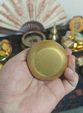 【15厘米】大号实心纯黄铜葫芦不开口闭口的葫芦家用摆件重1250g