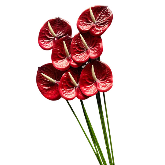 高仿真3D红掌婚礼堂路引花排挑高婚礼舞台订婚布置装饰插花小火鹤