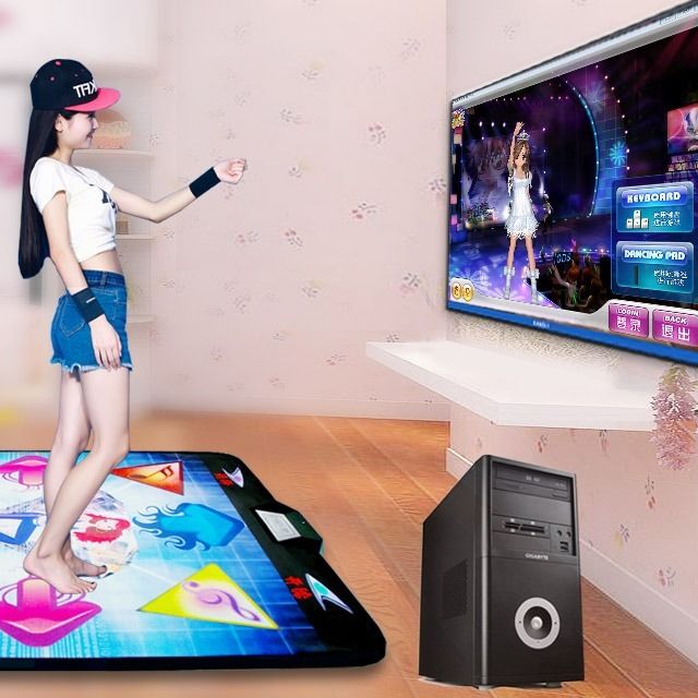 跳舞毯电视机用家用瘦身男女无线电脑两用体感类游戏跑步毯跳舞机 - 图0