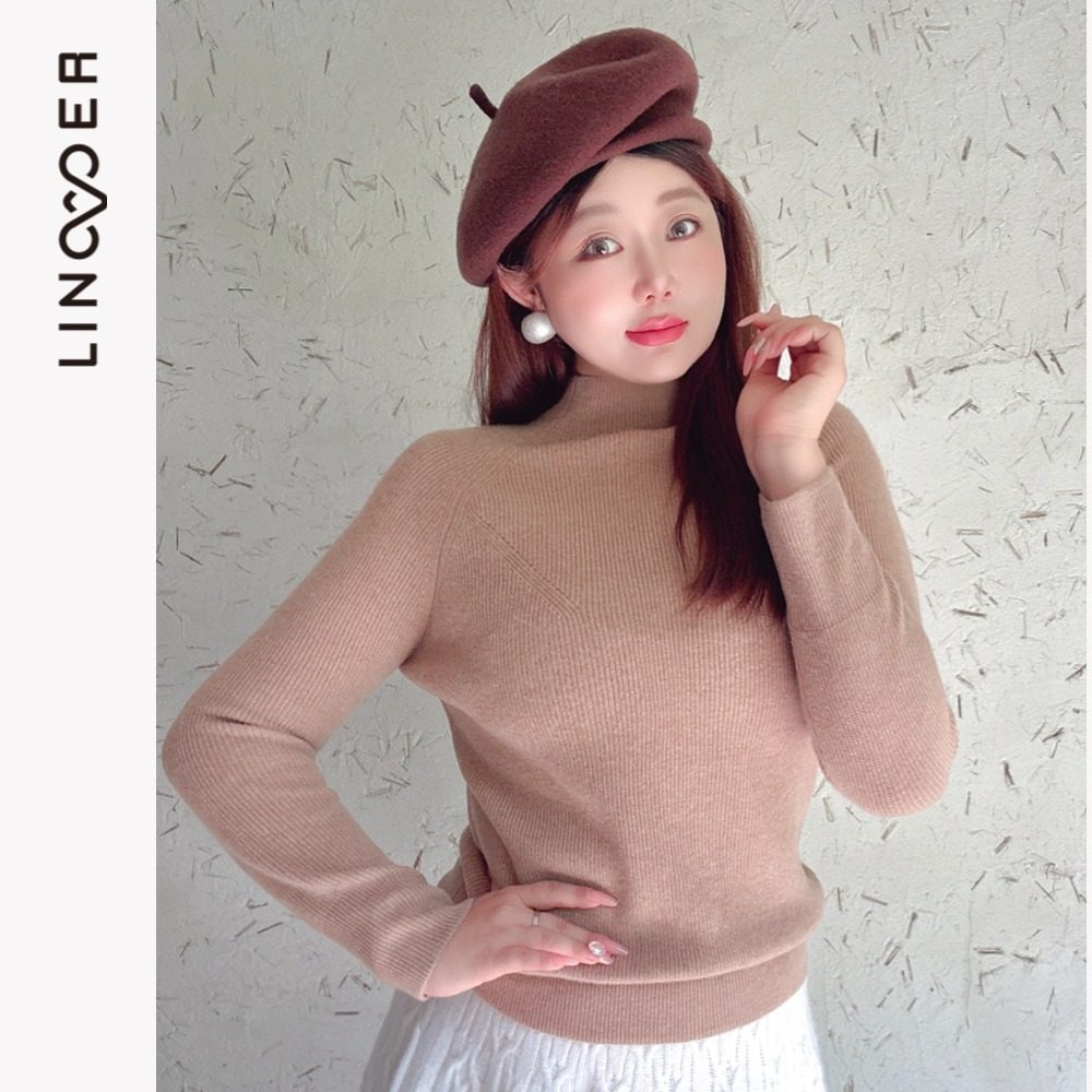 高颜显气质！羚荌渼半高领羊绒衫女纯羊绒毛衣打底衫秋冬宽松厚,淘宝优惠券,粉丝福利购,淘宝优惠卷