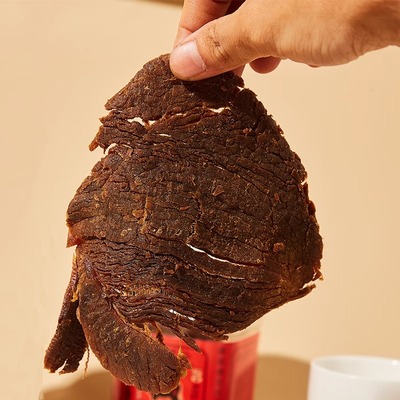 【胡可推荐】南卤黑片湖岭牛肉干零食大片手撕原切牛肉片温州特产