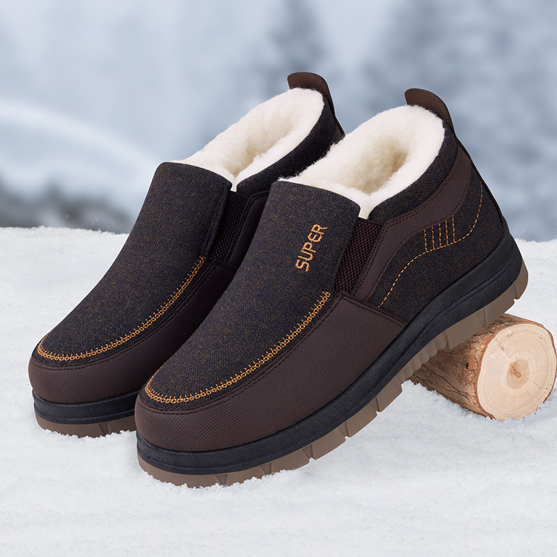 老北京布鞋男2025冬季新款加绒加厚保暖爸爸鞋中老年防滑老人棉鞋,淘宝优惠券,粉丝福利购,淘宝优惠卷