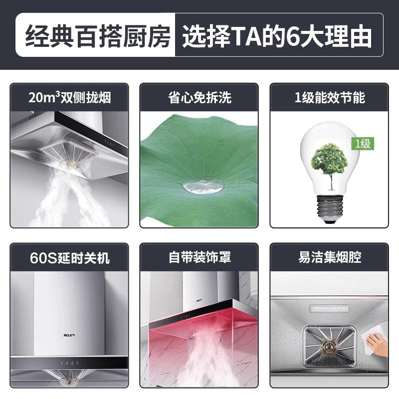 老板油烟机名气家用厨房大吸力脱排抽吸油烟机顶吸式旗舰店6501