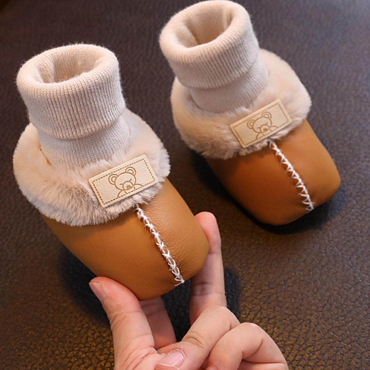 婴儿棉鞋秋冬季加绒加厚新生皮毛一体鞋袜软底学步鞋01岁男女宝宝,淘宝优惠券,粉丝福利购,淘宝优惠卷