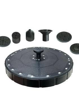 太阳能喷泉户外花园2024款漂浮喷泉鸟浴盆太阳能水泵