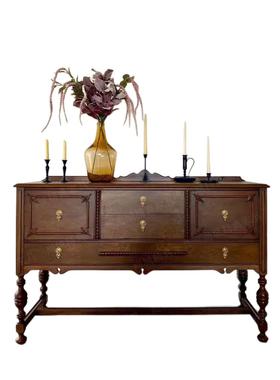 法式中古风实木入户玄关柜客厅隔断柜储物柜靠墙一体小户型餐边柜