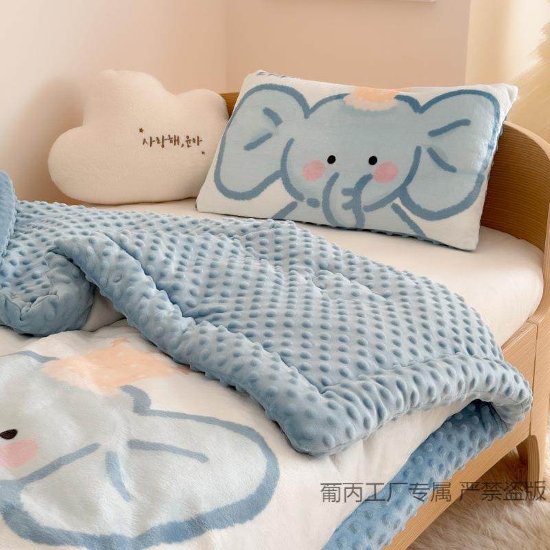 A2025新款卡通小动物大版暖绒豆豆被被子被芯亲肤柔软超软糯可机,淘宝优惠券,粉丝福利购,淘宝优惠卷