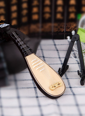 手工制配娃娃迷你乐器琵琶模型摆件中国风送男女朋友创意生日礼物