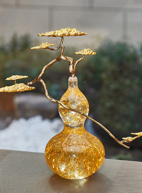 葫芦摆件客厅玄关桌面电视柜装饰品新居送礼高档开业乔迁之喜礼品