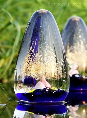 水晶摇钱树招财摆件北欧轻奢汽车办公室客厅开业礼品旺事业发财树