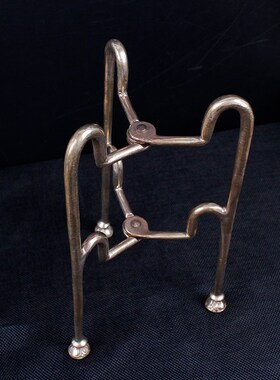 纯铜拖巴架尼泊尔三角架托巴可折叠三脚架供碗水壶铜支架大小号