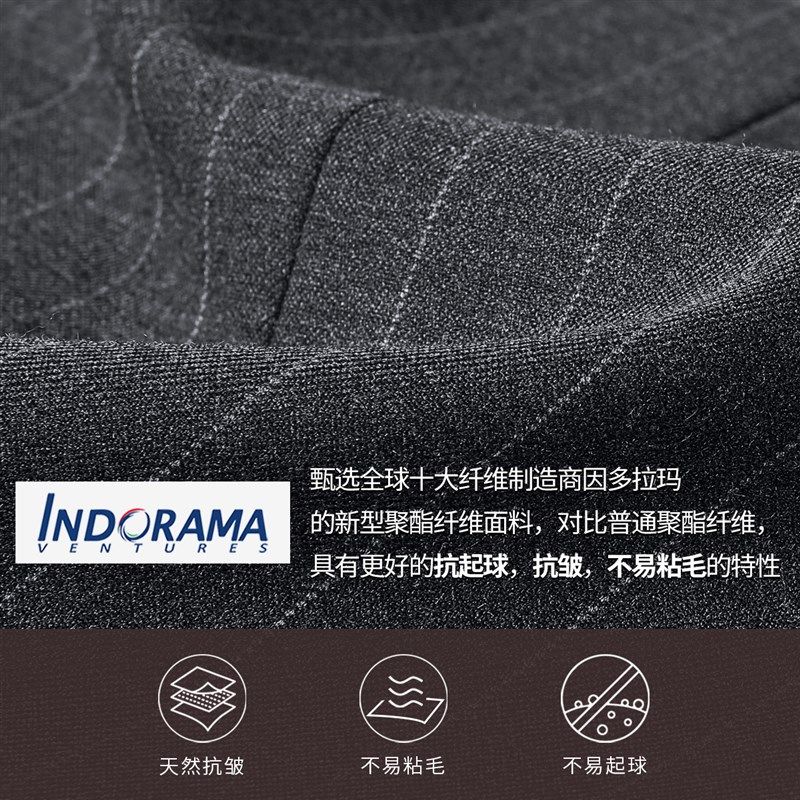 吉约蒙双排扣西装男外套深灰色条纹商务单西新郎结婚礼服西服男,淘宝优惠券,粉丝福利购,淘宝优惠卷