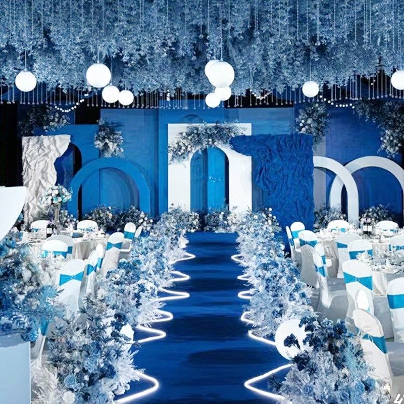 金宁蓝色婚庆地毯深蓝宝蓝一次性专用庆典展会长期商用幼儿园舞台,淘宝优惠券,粉丝福利购,淘宝优惠卷