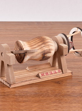 工艺品摆件竹木家居摆设爆米机古井水队玩具模型桌面摆件儿童礼物