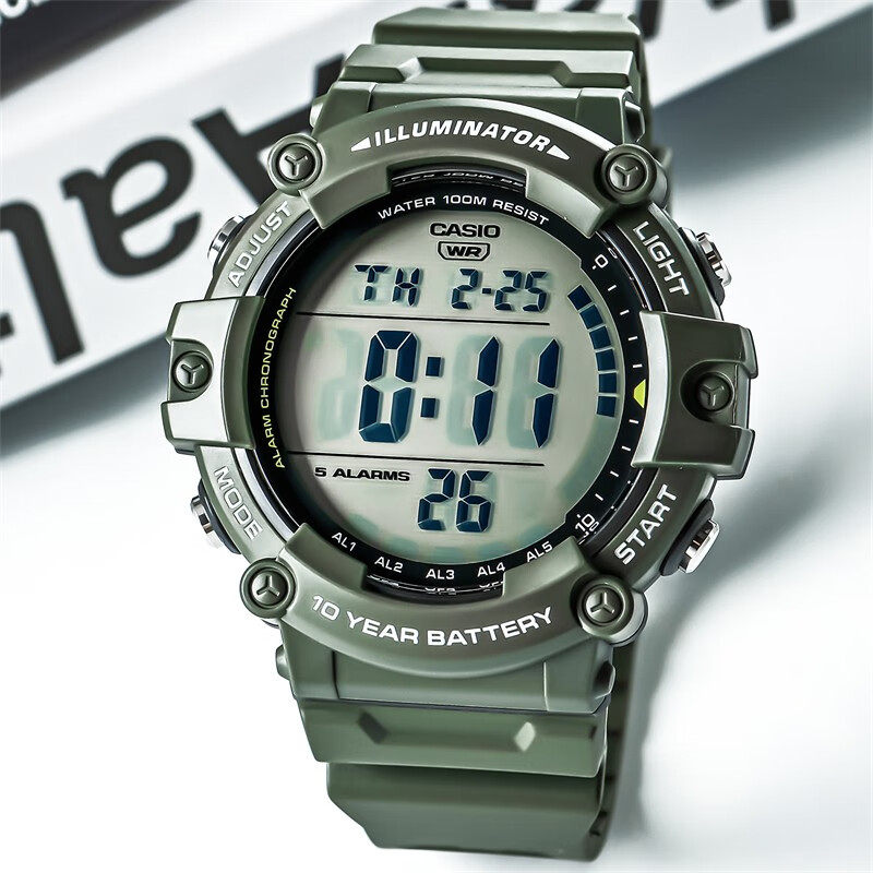 卡西欧学生手表男学生百搭大表盘数显电子运动石英表女AE1500WHX3,淘宝优惠券,粉丝福利购,淘宝优惠卷