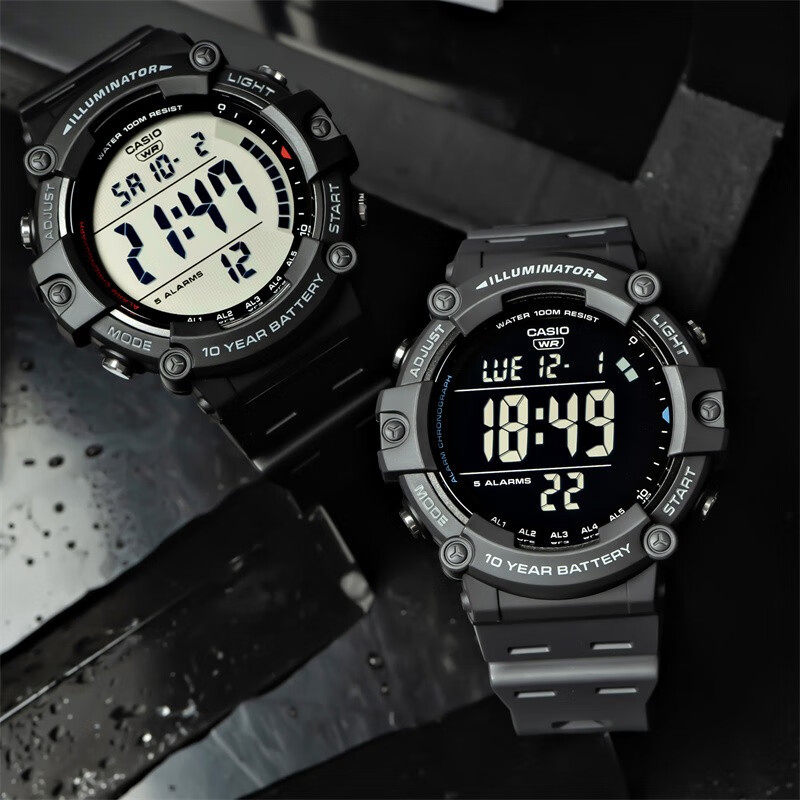 卡西欧学生手表男学生百搭大表盘数显电子运动石英表女AE1500WHX3,淘宝优惠券,粉丝福利购,淘宝优惠卷