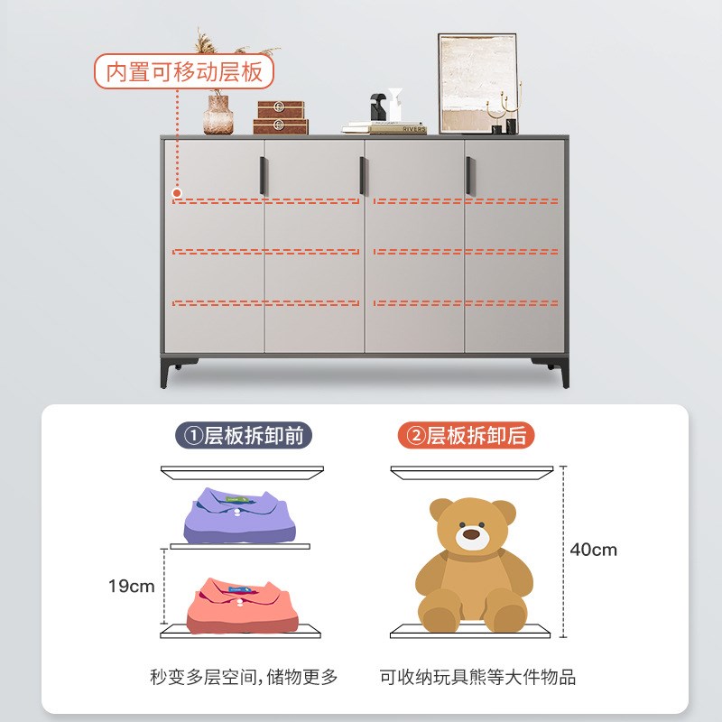 轻奢电视柜现代简约客厅小户型经济电视机柜子一体组合墙卧室高柜