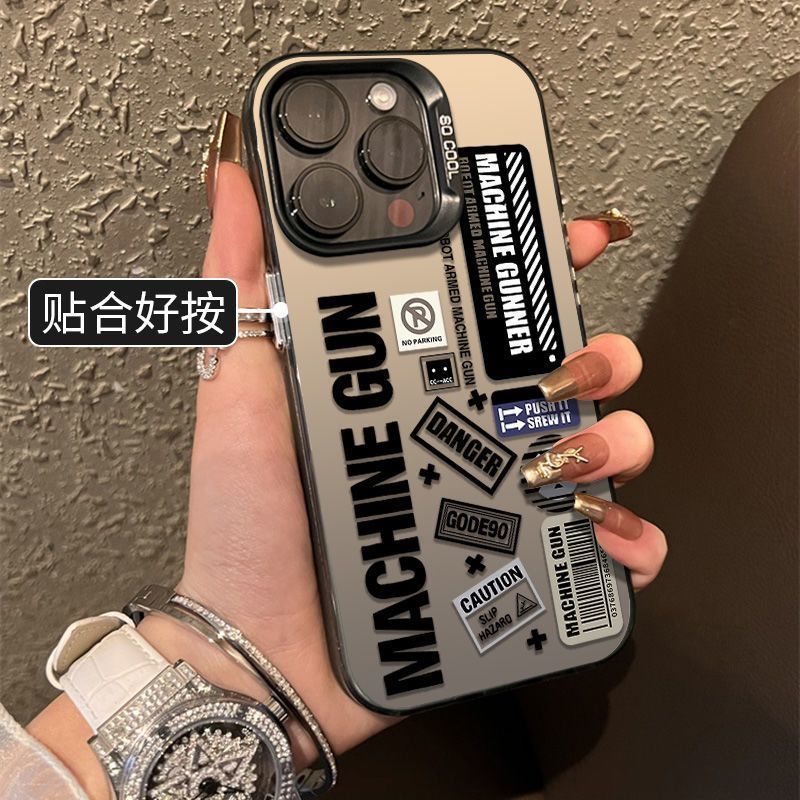 创意英文机票标签适用小米17/15/14Ultra手机壳civi3彩银磨砂Turbo4Pro红米K80至尊版K70k60男女note15Pro+14 - 图1