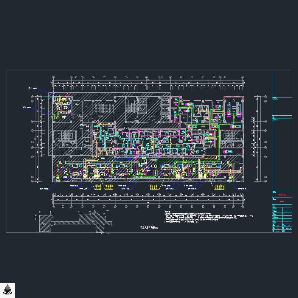 医院建筑ICU手术室特殊洁净科室装饰水电暖图纸CAD设计源文件 - 图0